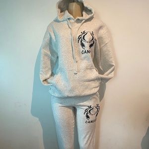 Women Cancer Zodiac Sign Oatmeal Hoodie and Pants